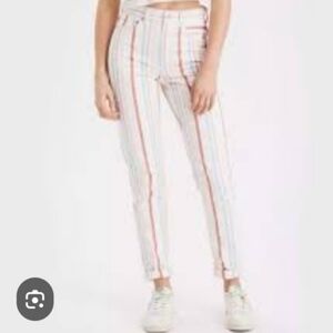 American Eagle Striped Mom Jeans Sz 2